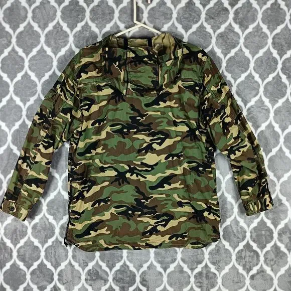 Gap Jacket Youth 2XL Green Camo Anorak Hooded 1/4 Zip Pockets Military Teen - Picture 3 of 14